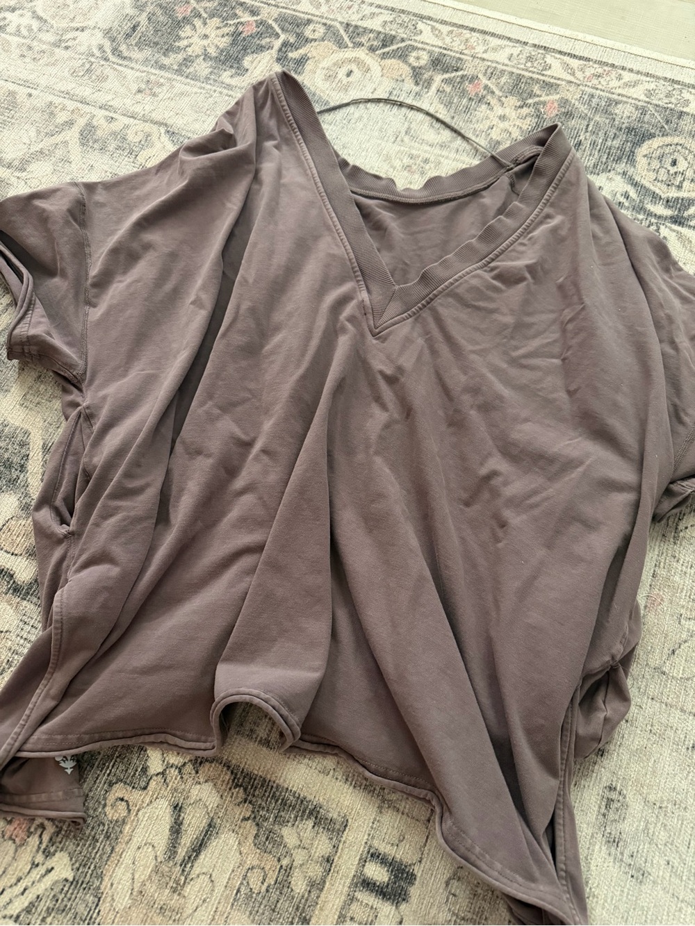 FP Movement by Free People Relaxed V-Neck Tee in Mauve